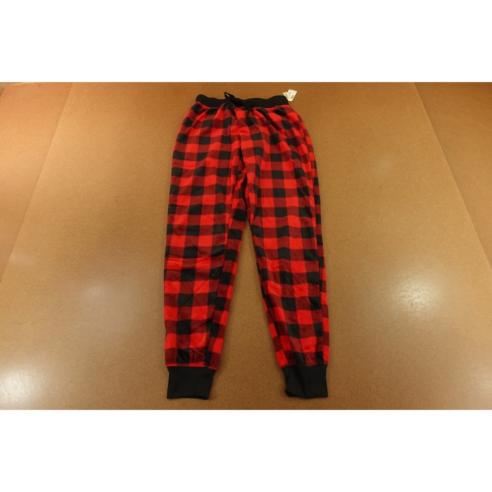 Aeropostale Womens Size XS Red Black Buffalo Plaid Polyfleece Sleep Joggers NWT